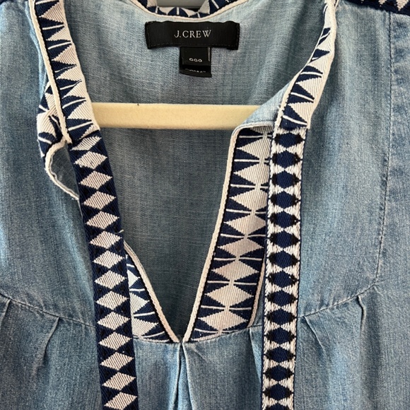 J.CREW Denim Washed Chambray Dress Sz 000 - Picture 2 of 4